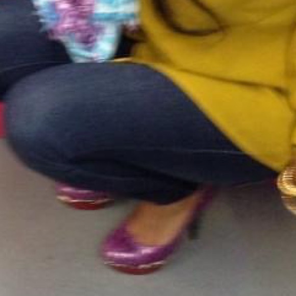 Brian Atwood Multi Color Snake Platform Pumps - Picture 7 of 8